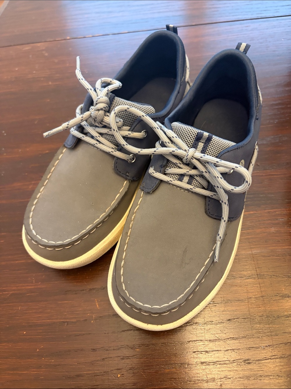 Sperry Kids Gray and Navy Boat Shoes